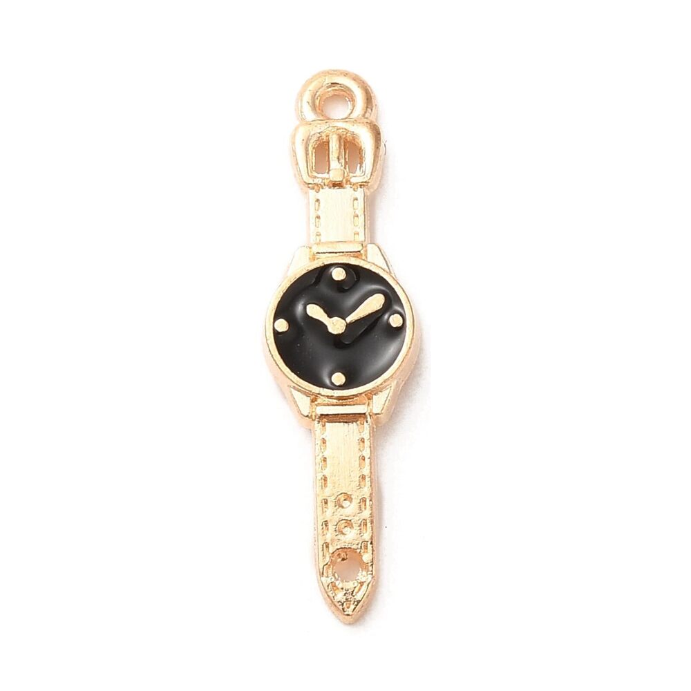 7122 100 pcs Retro Watch Theme Alloy Enamel Charms Clock Cartoon Steampunk